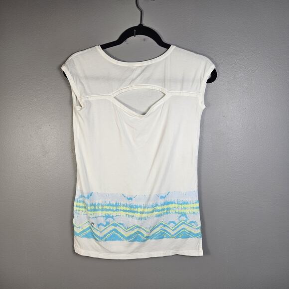 Ivivva Lululemon Girls Shirt Tee Cap Hemmed Sleeve Boxy Side Split Size 10 - Picture 2 of 6